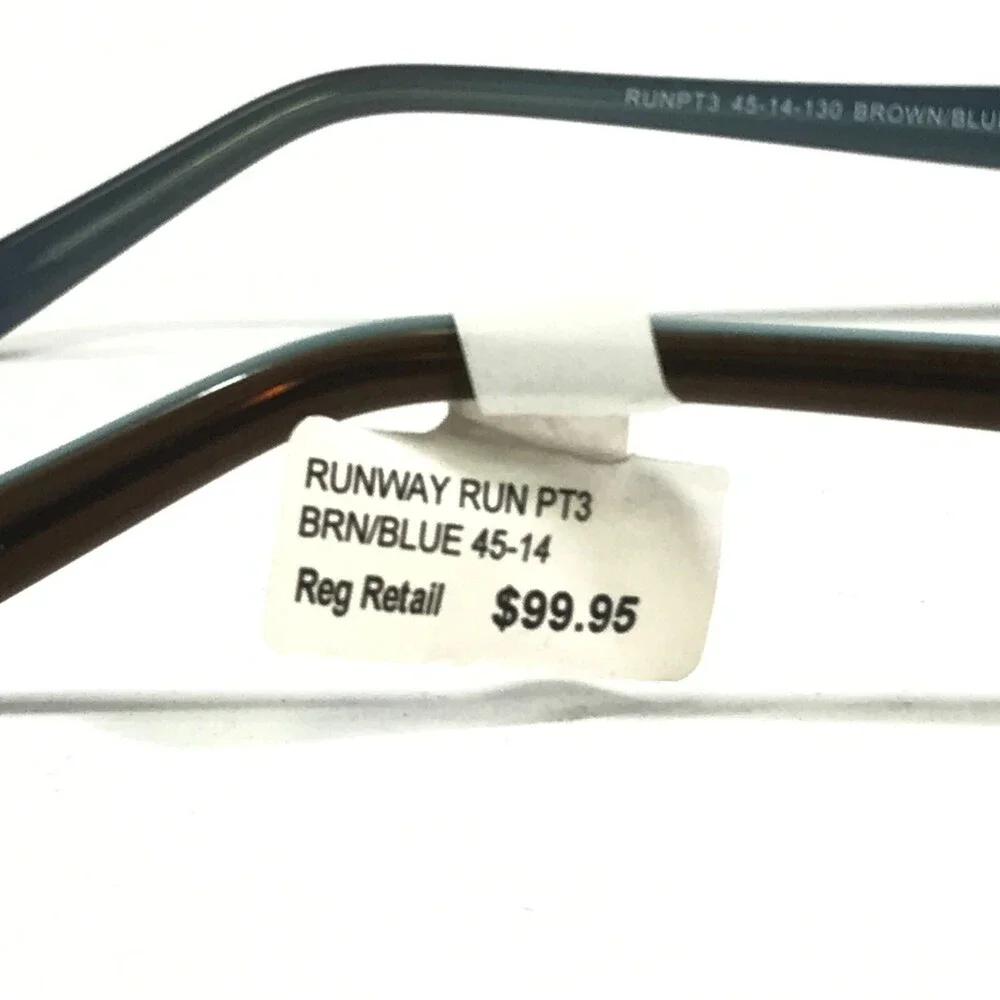 Runway Petite RUNPT3 BROWN/BLUE Eyeglasses Frames Butterflies 45-14-130